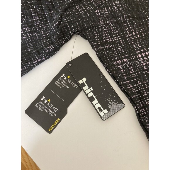 HIND Womens Running Jacket L  Hooded Black Purple Solace Reflective Active Wear - Picture 9 of 14